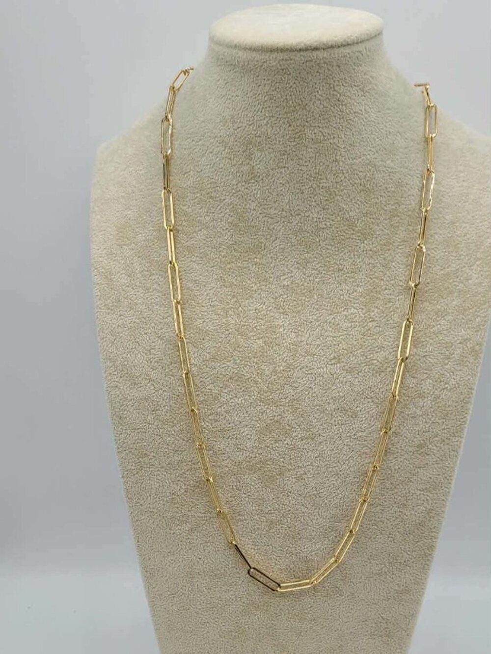 J Crew Factory Gold Tone Paper Clip Necklace NWT